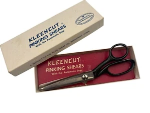 Forbici trasparenti vintage Kleencut rosa in scatola utensili da taglio metallo cucito - Foto 1 di 6