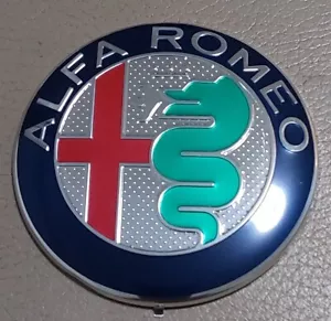 ALFA emblem 74 mm Chrome badge Mito Giulia Giulietta - Picture 1 of 2