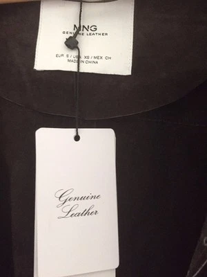 Mango Leather Brown Genuine Classic Small Jacket - Image 1 of 2