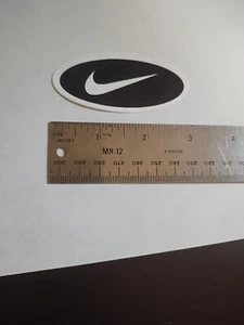 Black and White Nike Swoosh 3 x 1 1/2" Stickers - Picture 1 of 1