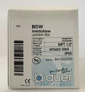 "Caja de conexiones Auer 841502900 BDW 1/2"" NPT negra" - Imagen 1 de 6