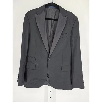 Blazer Traje Esmoquin Bonobos New York Para Hombres Talla 40 Botón Único Borde Satinado Negro Foto 1 de 4