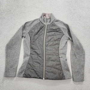 Spyder Jacket Womens Medium Gray Full Zip 3M Thinsulate Insulation Core Sweater - Picture 1 of 17