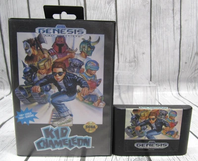Kid Chameleon (Sega Genesis, 1992) OEM Case and Cartridge - Tested Working - Image 1 of 4