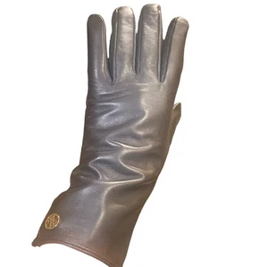 Adrienne Vittadini Guanti Pelle Marrone Fodera Cashmere Touch Screen Donna M - Foto 1 di 9