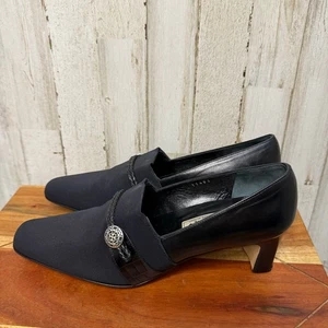 Tacchi donna Brighton Quincy Block neri taglia 7,5 dettagli intrecciati nuovi con etichette - Foto 1 di 8