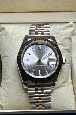 定制 TVFD Seikjust 银色/玫瑰金自动表 | 39 毫米 — 第 1/4 张图片