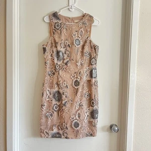 Aiden Mattox Rouge bestickt Pailletten Etui-Kleid-Größe 14 - Bild 1 von 6