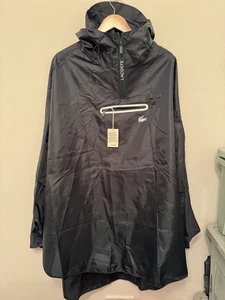 Lacoste Compact Rain Cape In Green poncho spellout dark green festival - Picture 1 of 8
