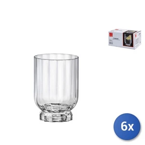 6X Florian Transparent Glass Tumbler Clear Base For Rocks 30Cl - Picture 1 of 6