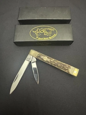 German Bull Handmade Double Blade Stag Handle - Image 1 of 2