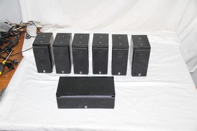 6X Yamaha NX-430P Surround Sound & 1X NX-C430 Center Speaker Piano Black tested - image 1 of 4
