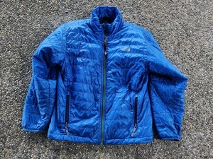 The North Face Thermoball Puffer Jacket Full Zip Blue Boys Size Medium Repaired  - Picture 1 of 9