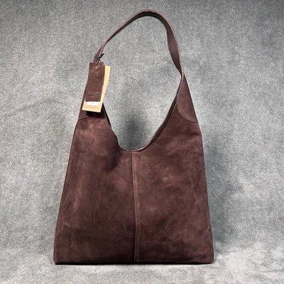 Bolso Cartera de Hombro Margot New York Cuero Gamuza Marrón Hobo Bolso MS1071-HU NUEVO CON ETIQUETAS Foto 1 de 4