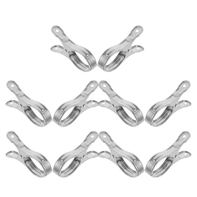 10pcs Grands Clips en acier inoxydable Clips Clips Clips Claigns avec magnétique - Image 1 of 4