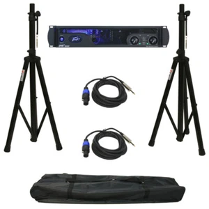 Peavey Ipr2 2000 Pro Audio Speaker Amplifier Amp Stands & Speakon To 1/4" Cables - Picture 1 of 1