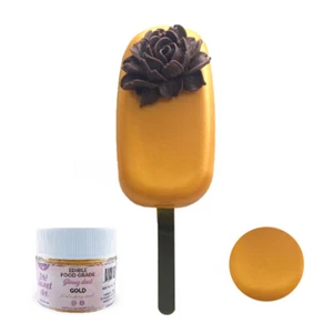 GOLD Edible Glitter dust, 4 grams jar | Glossy dust , Food grade shimmer dust - Picture 1 of 2