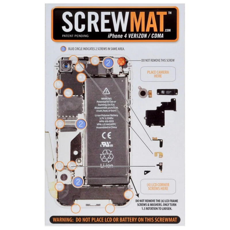 ScrewMat for Apple iPhone 4 Verizon/CDMA Magnet Sort Organize Tool Assist - Image 1 of 1