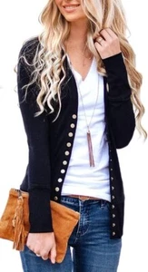 NENONA Women's Long Sleeve Lightweight Cardigans Button Down SZ: L NWT - Picture 1 of 5