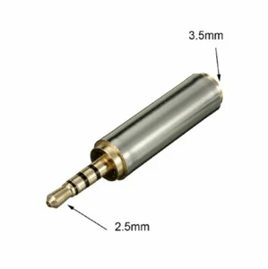 2.5mm Male Jack to 3.5mm Female Stereo Audio Headphone MIC Adapter Converter - Picture 1 of 3