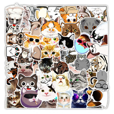 50 Pcs Stickers Cute Funny Cats Laptop Luggage Graffiti Fridge Phone Car Vinyl