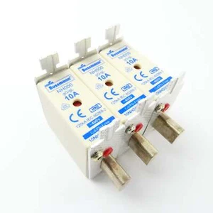 3x COOPER BUSSMANN 10NHG000B-400 (10A AC400V) INSERTO DI SICUREZZA - set di 3 - Foto 1 di 7