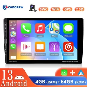 4+64GB 9 Inch 2 DIN Car Stereo Radio Android 13 Carplay GPS Navi BT IPS RDS WIFI - Picture 1 of 23