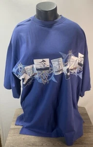 T-shirt grafica Keeler Bay pesce vela e barche a vela blu XL - Foto 1 di 8