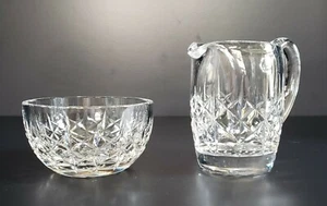 Waterford Crystal Giftware Open Sugar Bowl and Creamer Set - Picture 1 of 8