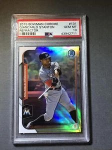 2015 Bowman Chrome Refractor Giancarlo Stanton PSA 10 / Rare - Bild 1 von 7