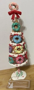 Cupcakes and Cashmere Candyland Donuts Christmas Tree Clay Resin 14” NWT - Picture 1 of 3