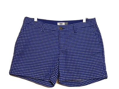 Shorts chino feminino Old Navy tamanho 6 azul branco bolinhas - Imagem 1 de 4