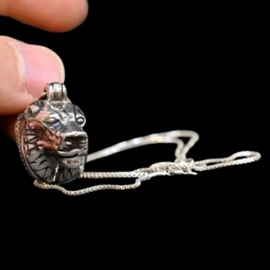 ANTIKE ÄGYPTISCHE ANTIQUITÄTEN Sekhmet der Göttin von als Amulett und Anhänger Silber v. Chr. - Bild 1 von 6
