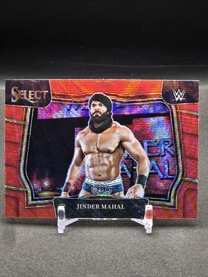 JINDER MAHAL 2023 Select WWE TMall Asia Red Wave Prizm Ringside #233 - Image 1 of 3