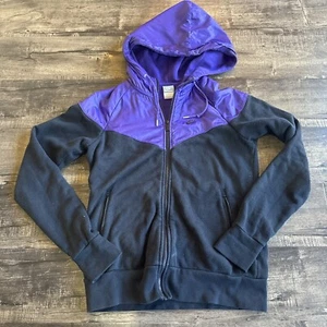 Nike Sportswear Women's Full Zip Hoodie Sz Large - Rare, Vintage, Purple/Black - Picture 1 of 7