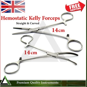 Set of 2 Dental Forceps Haemostatic Clamp Tweezers Artery Surgical Piercing Lab - Picture 1 of 6
