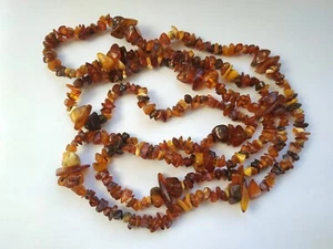 Soviet vintage Natural amber beads made in USSR AMBER NECKLACE 68 gram - Picture 1 of 12