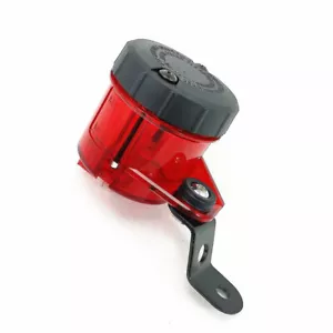 Tanque de aceite de depósito de líquido cilindro maestro embrague freno motocicleta rojo con soporte - Imagen 1 de 7