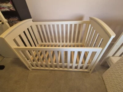 Cot Pre-owned Boori. White Excellent Condition. Will Sell Mattress Seperately - image 1 of 4