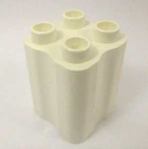 LEGO Duplo White Brick 2x2x2 with Indented Sides (Tree Trunk) REF 31061 - Picture 1 of 1