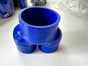 Silicone 3-WAY Splitter hose Y pipe for turbo intercooler car 4" to 3" X2 Tube - Bild 1 von 7