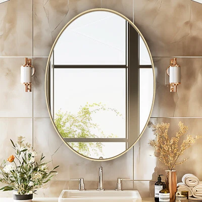 Wisfor墙面镜拉丝金色铝框梳妆口音镜客厅 — 第 1/4 张图片