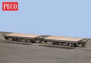 H0e Peco Flachwagen - 2 Stück - 2-achsig - Peco GR300 - Bild 1 von 1