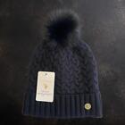 Womens Winter Hat Cable Knit Bobble Beanie Warm Pom Pom Ladies Wooly