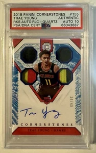 2018-19 Cornerstones Trae Young Quartz Auto Autograph Patch Rookie RC RPA #34/49 - Picture 1 of 2