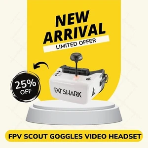 FatShark FPV Scout Goggles Video Headset DVR For RC Racing Drone FSV1132 Model - Picture 1 of 9