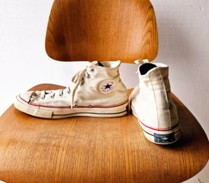 Vintage 1950s Converse All Star Chuck Taylor Blue Heel Tag High Top Shoes USA 11 - Picture 1 of 14