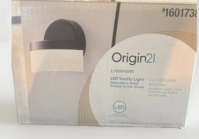 Origin 21 Lynnpark 8-in 1 Light Matte Black Integrated LED Modern/Contemp Vanity - Image 1 of 3