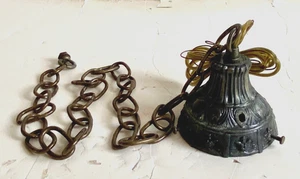 Vintage Metal Hanging Lamp Shade Holder Canopy Fitter Ceiling Light Fixture C - Picture 1 of 7