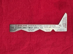 Cleveland Twist Drill CLE-FORGE Multi-Point Gauge VINTAGE! - Picture 1 of 6